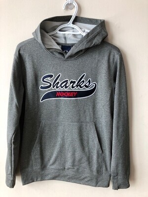Hoodie - Grey "Sharks Hockey" - Youth