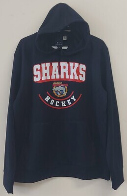 Hoodie - Navy "SHARKS &amp; Logo" - Youth