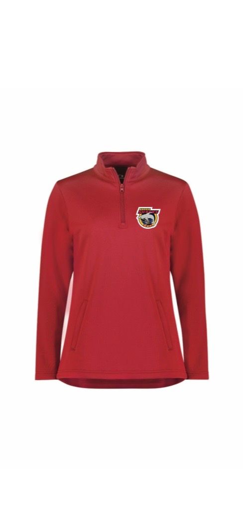 "NEW" BWHA Logo'd 1/4 Zip Sweater -Red