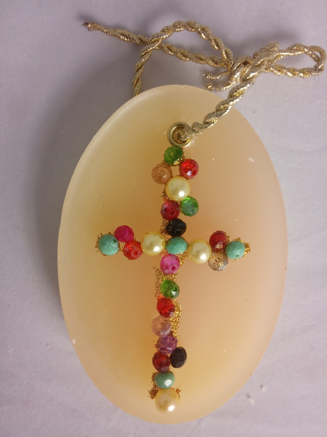 Decorative wax sachet, unique, handmade, with crystals