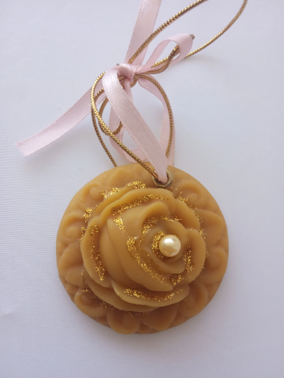 Decorative beeswax sachet, tablet, handmade