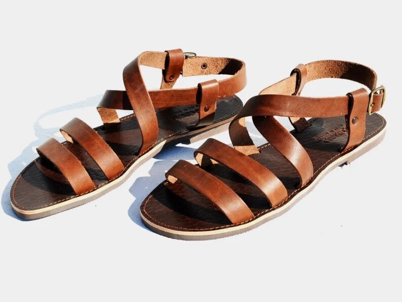 Greek handmade Roman leather sandals for men