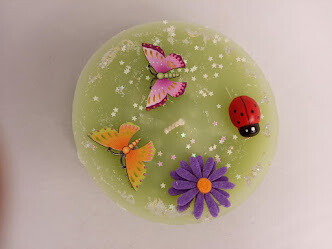 Decorative unique handmade candle