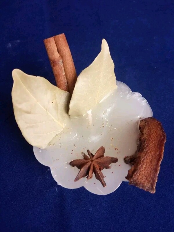 Decorative botanical candle
