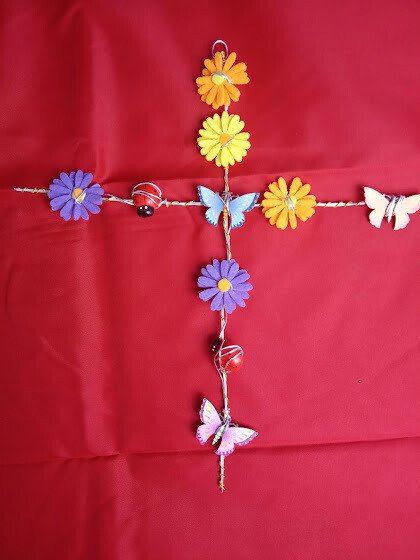 Decorative big cross, handmade unique