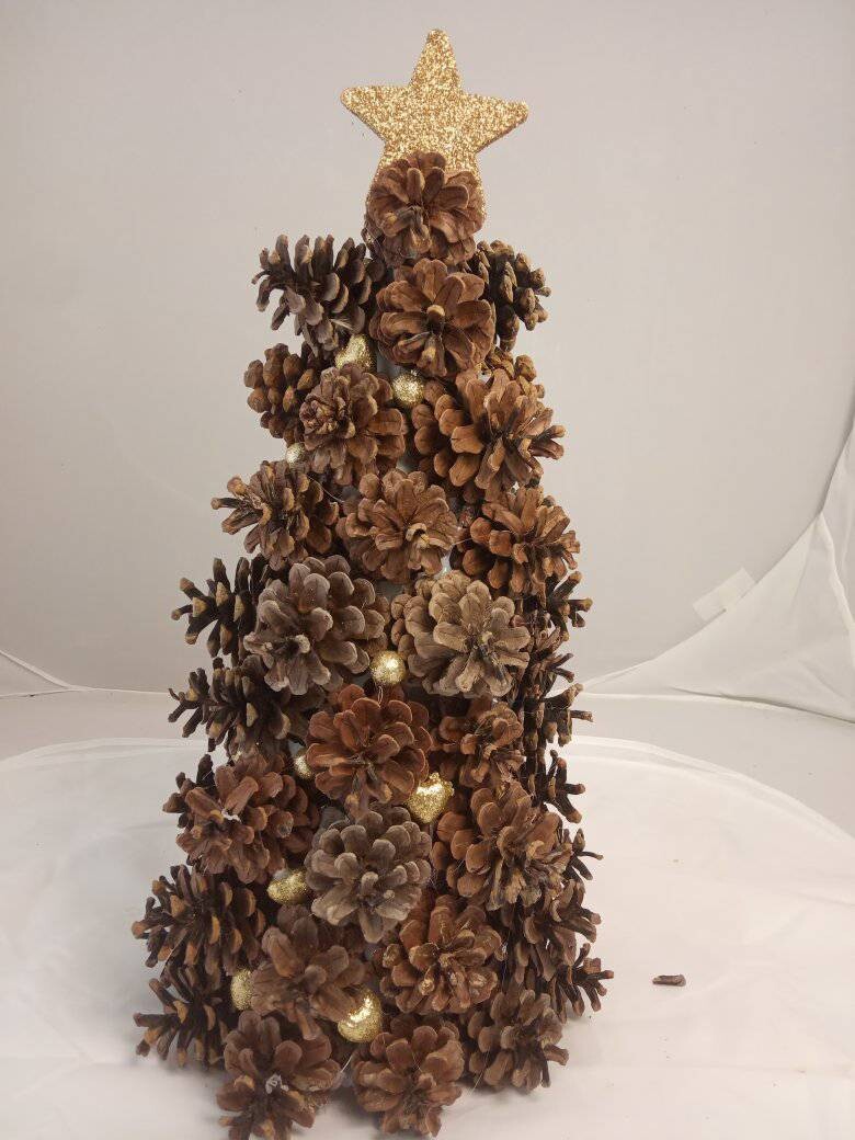 Pine cone christmas tree, handmade