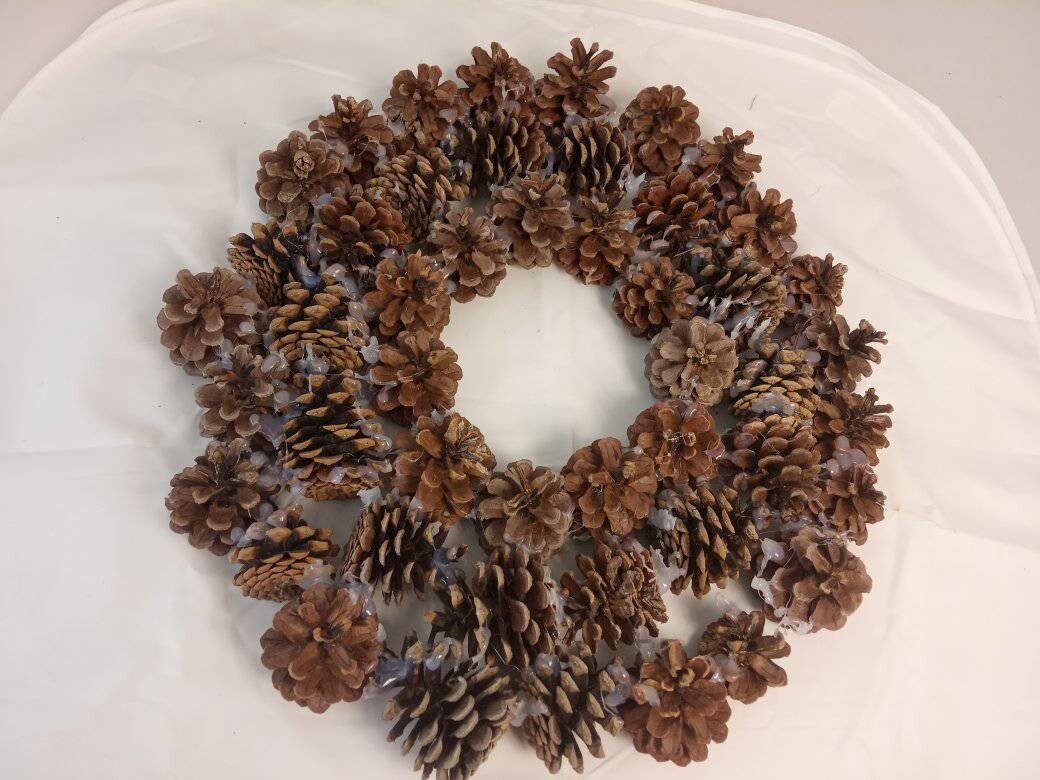 Pine cone wreath