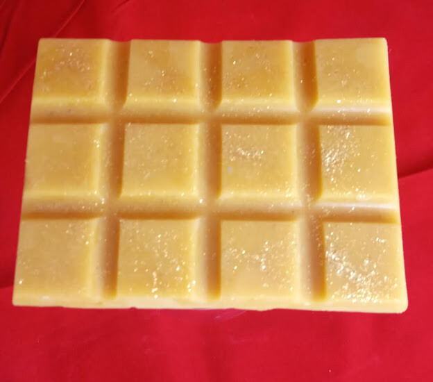 Choco-gold glitter, melt, from pure beeswax