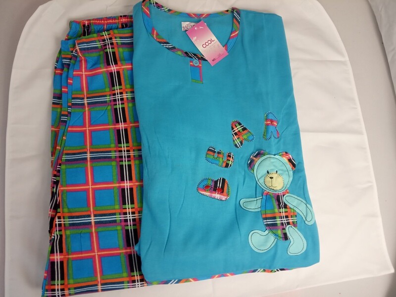 100% Cotton Women' s pajamas, flannel inside