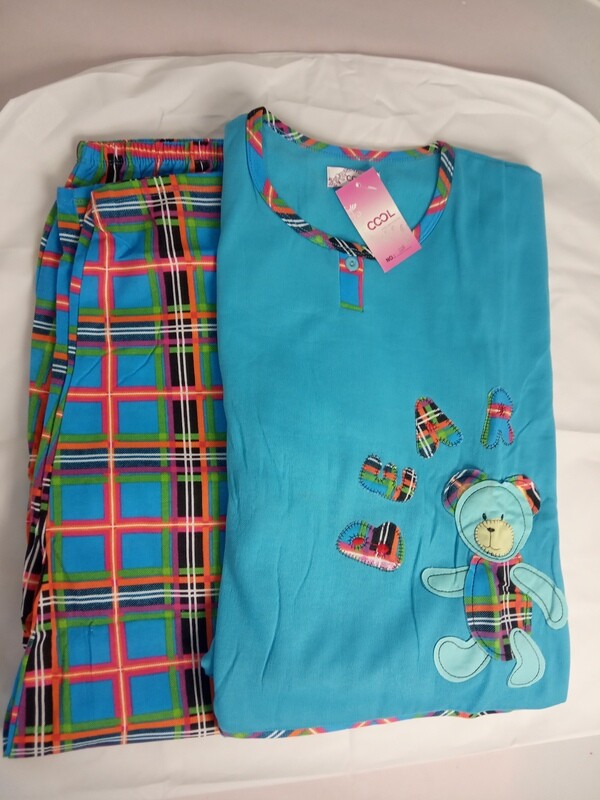 100% Cotton Women' s pajamas, flannel inside