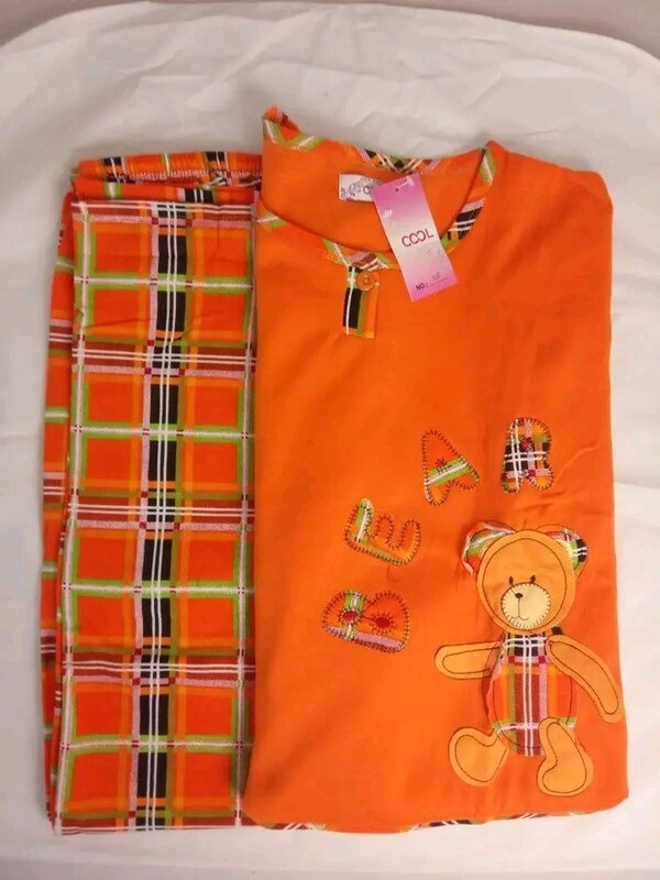 100% Cotton Women' s pajamas, flannel inside