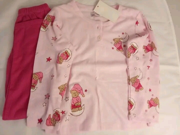 100% Cotton girl' s pajamas, flannel inside
