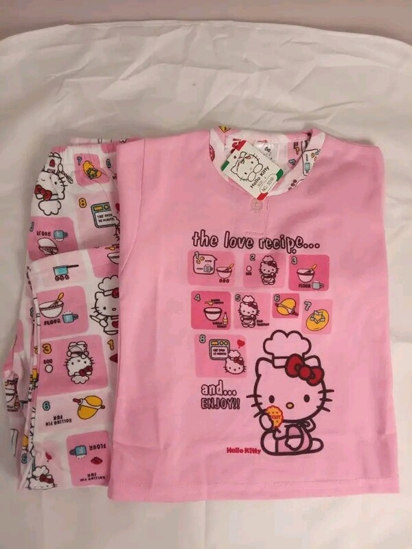 100% Cotton girl' s pajamas, flannel inside