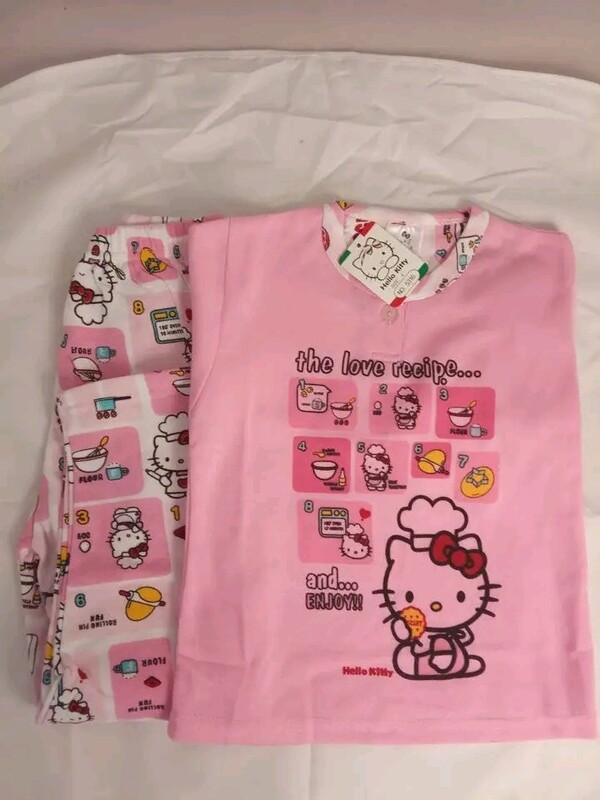 100% Cotton girl' s pajamas, flannel inside