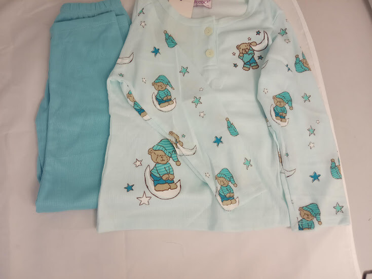 100% Cotton girl' s pajamas, flannel inside