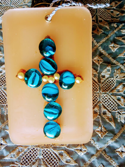 Decorative wax sachet, handmade, 14.5x9.5cm