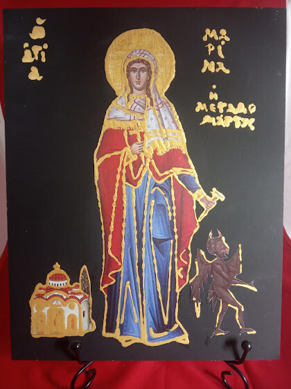 ​Saint Marina, Handmade icon, 22x28cm
