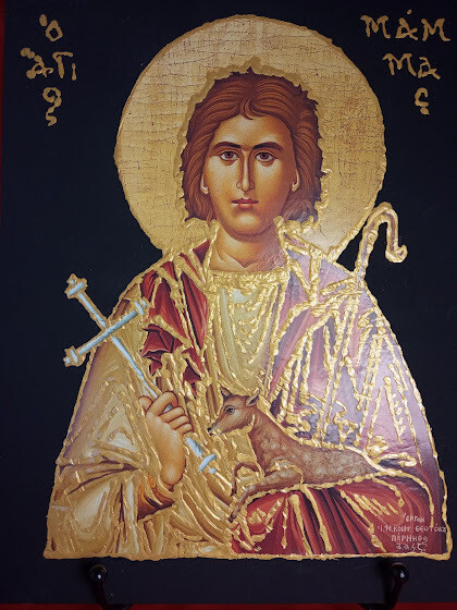 Saint Mamas, handmade icon