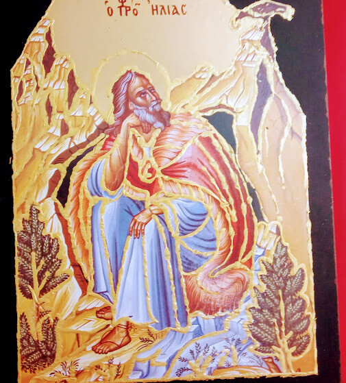 Saint Elias the Prophet, handmade icon