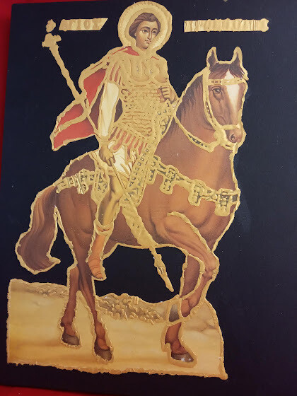 Saint Prokopios, handmade icon