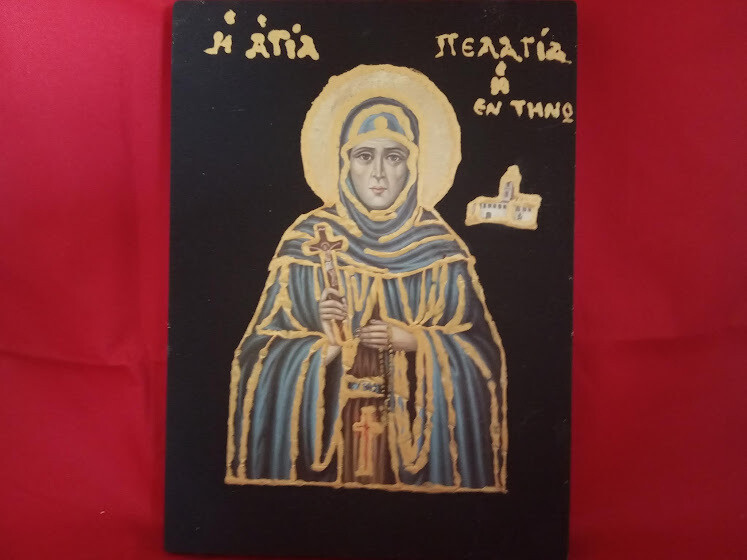 Saint Pelagia, handmade icon
