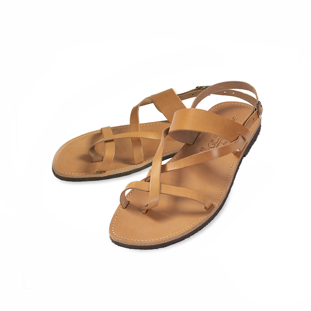 Leather men's sandals