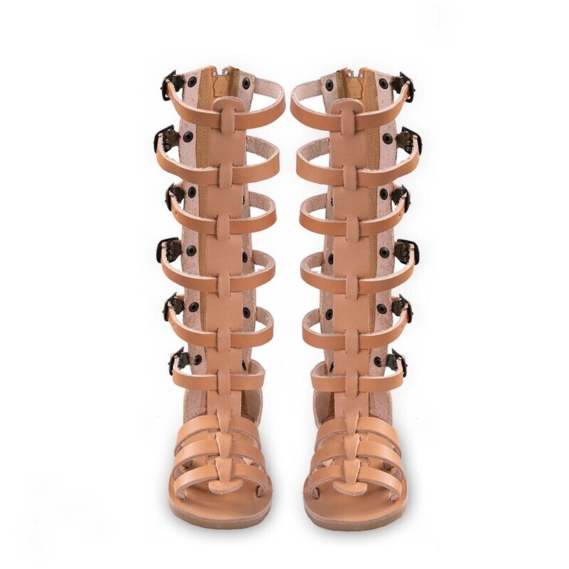 Natural leather handmade 
gladiator children's sandals