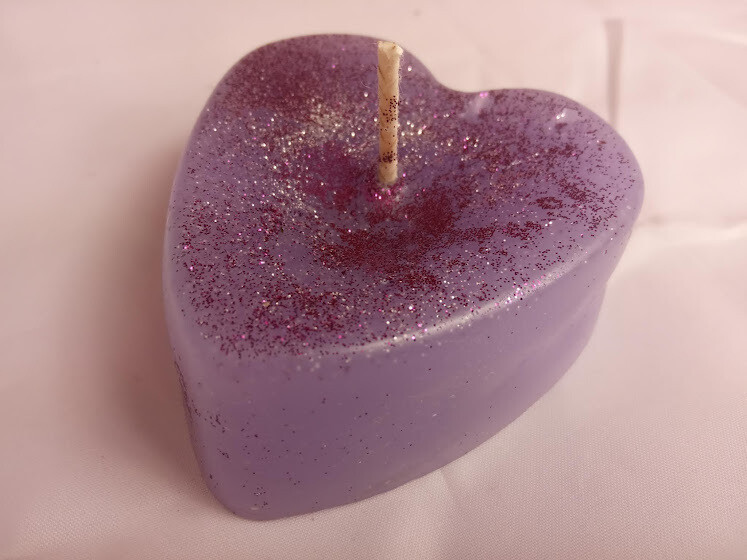 Candle with glitter