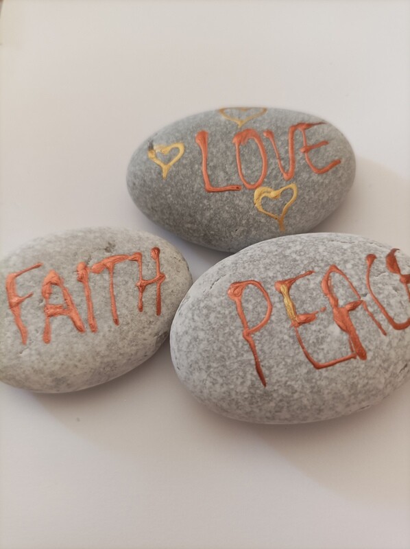 Set of 3 decorative  sea stones