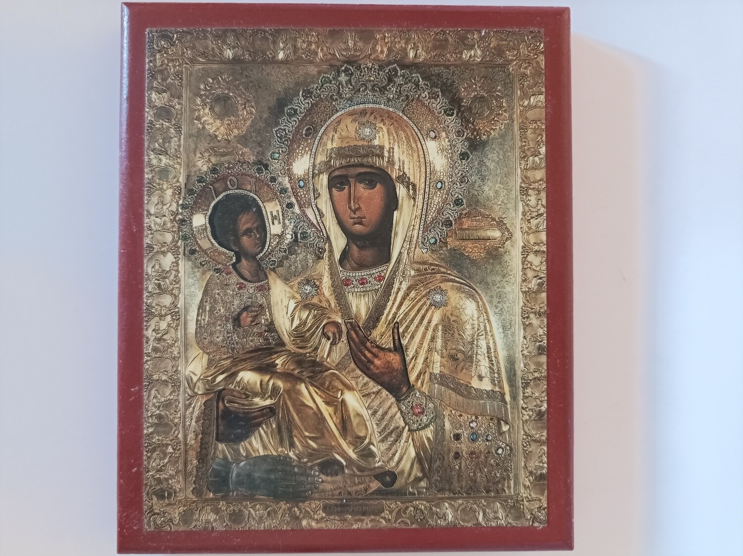 Icon, orthodox, Madonna with three hands, trixerousa