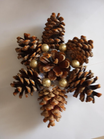 Handmade unique pine cone decor