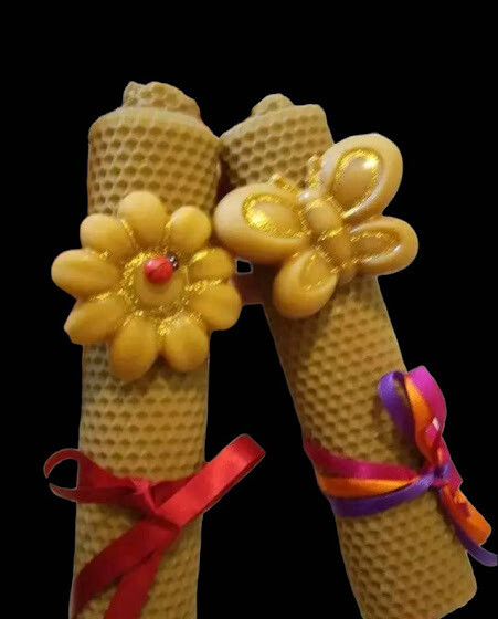 Set of two ​beeswax Candles