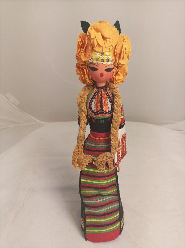 Doll in traditional bulgarian costume, 34cm height
