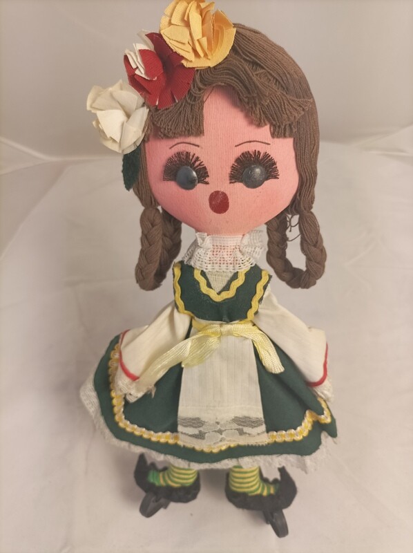 Doll in traditional bulgarian costume, 34cm height