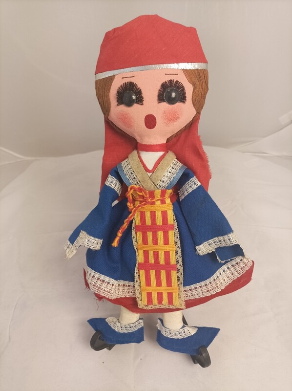 Doll in traditional bulgarian costume, 34cm height