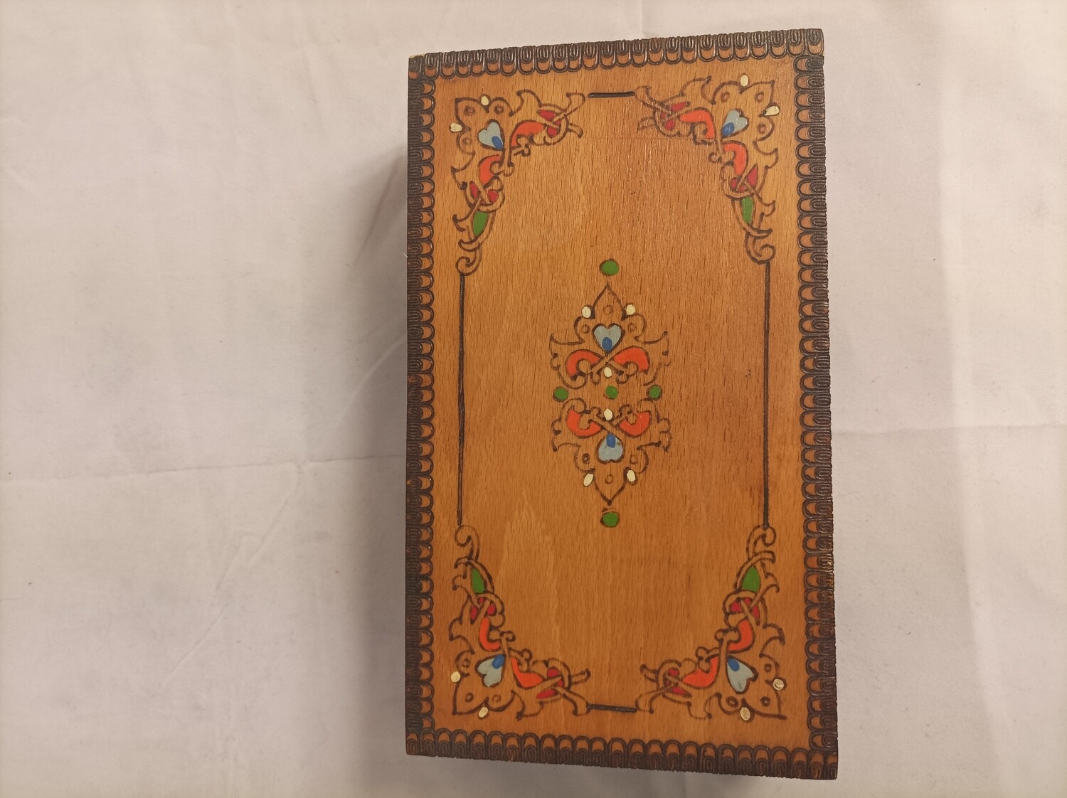 Handmade wooden painted box