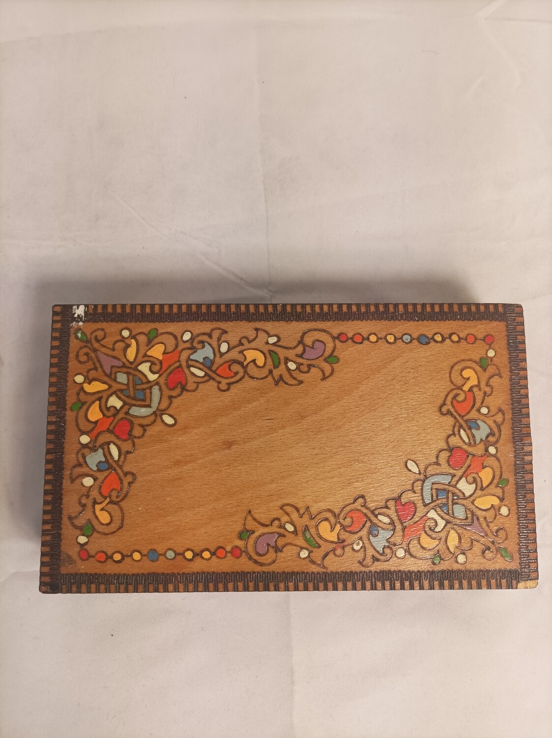 Handmade wooden painted box