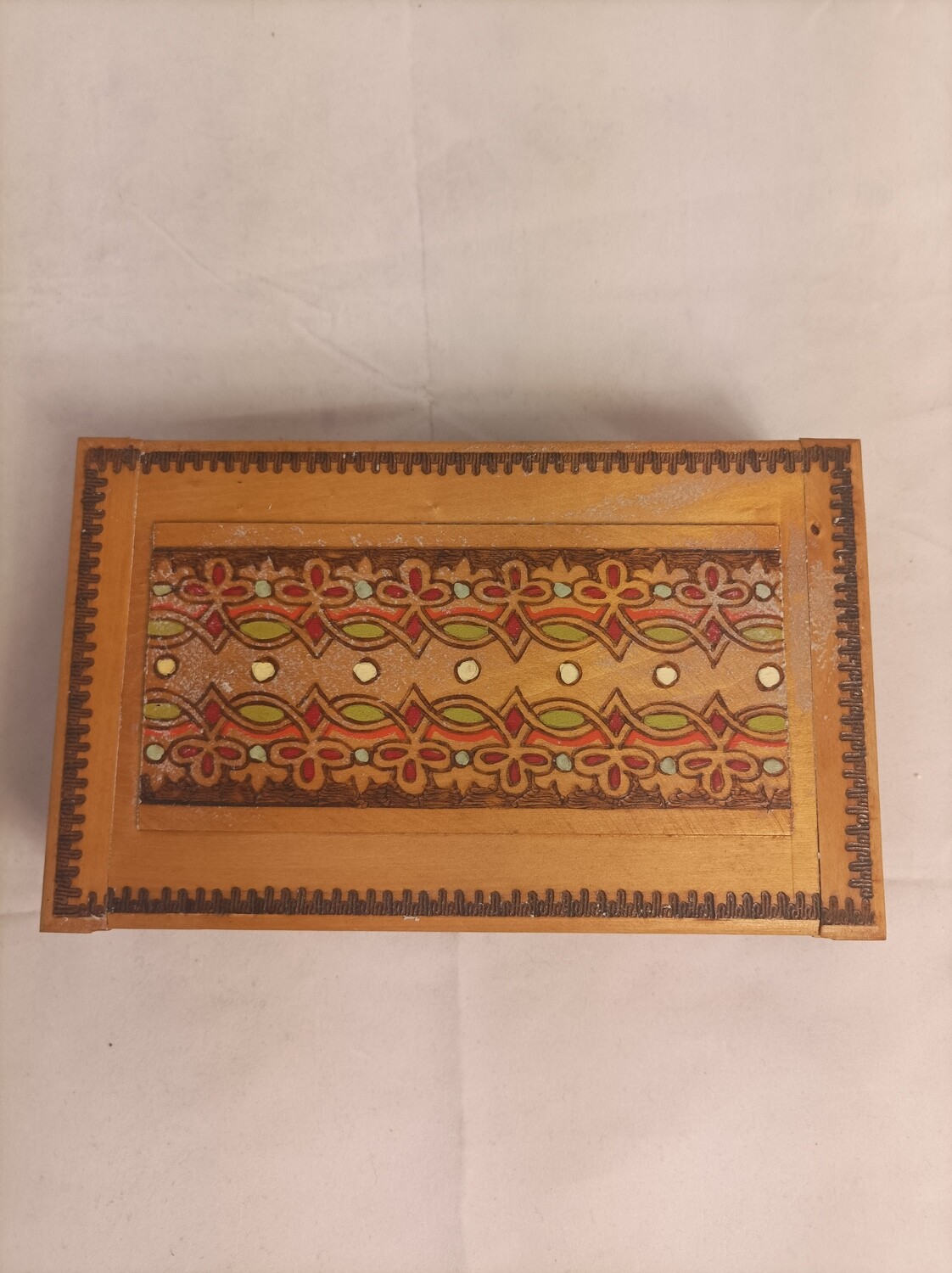 Handmade wooden painted box