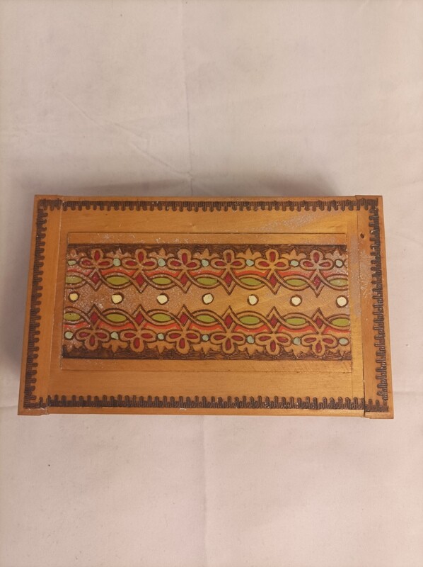 Handmade wooden painted box