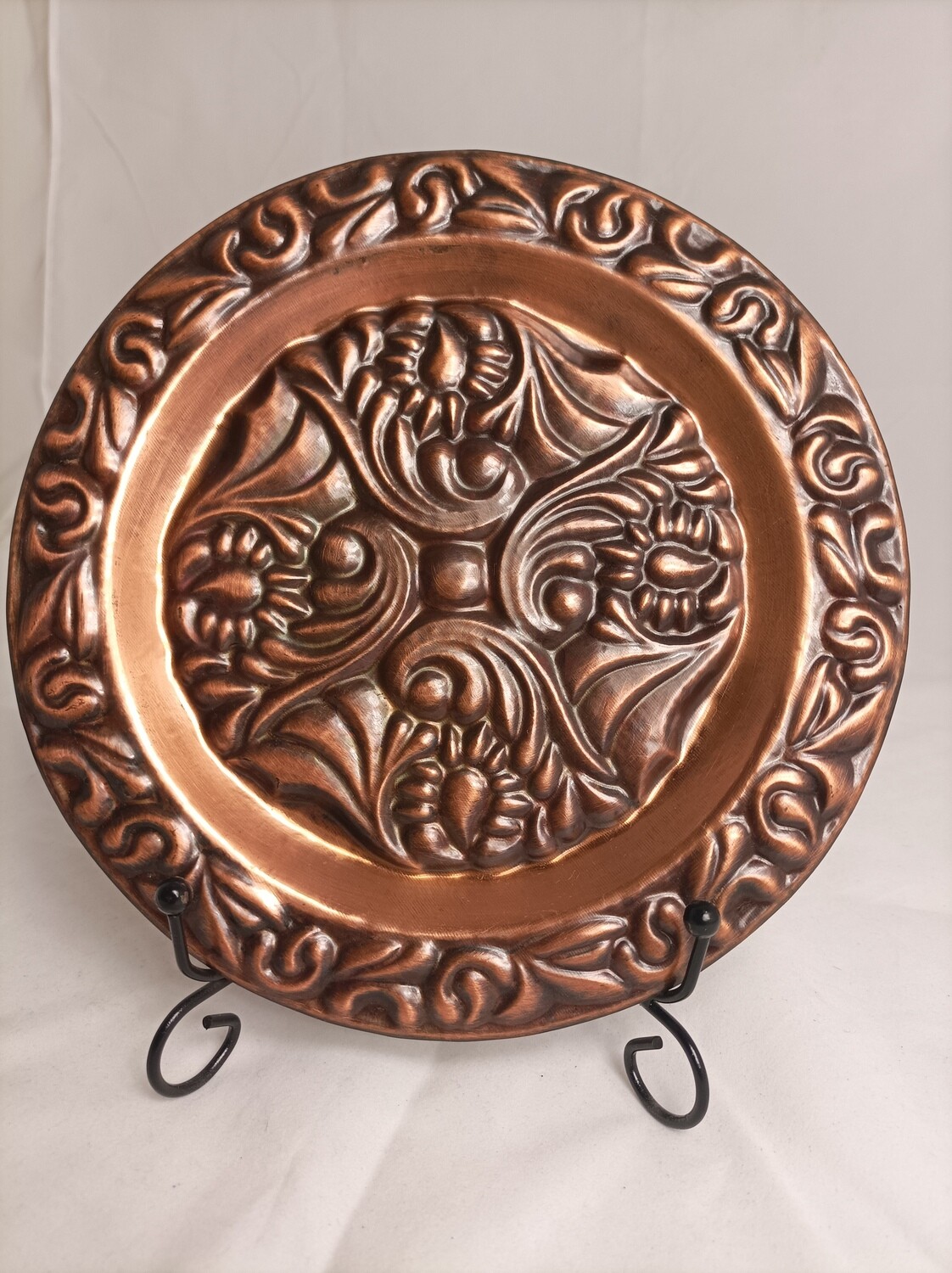 Handmade bronze platter, 40 years old