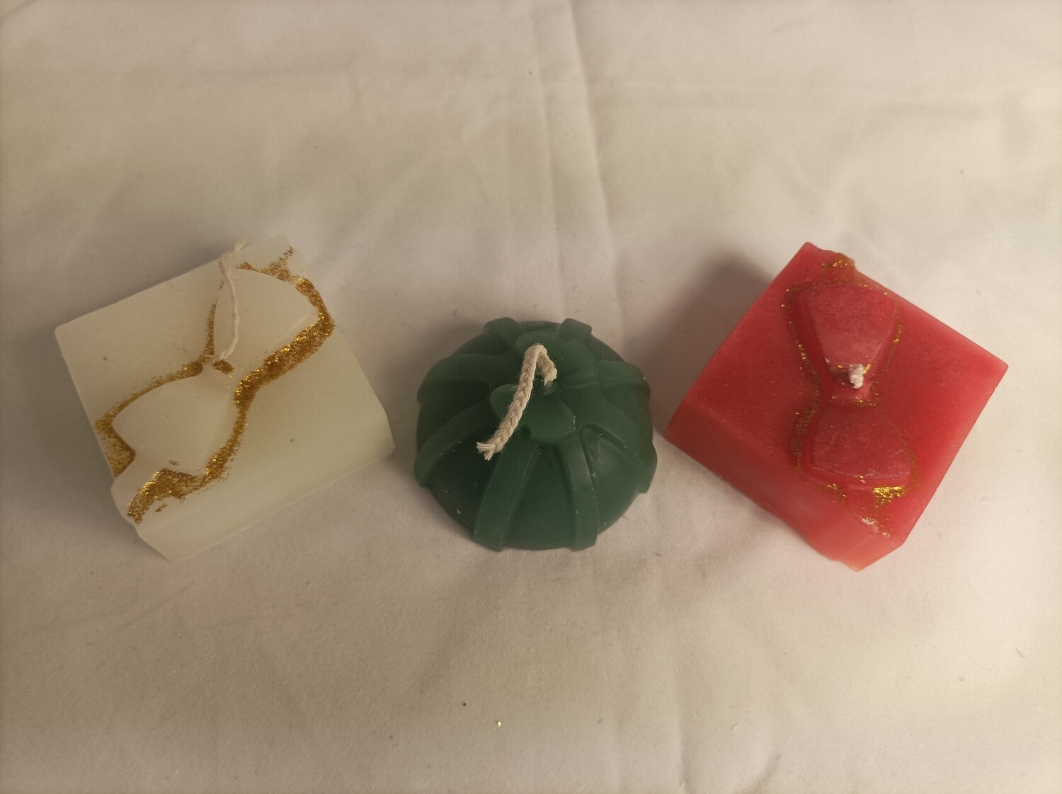 Set of three gift  candles