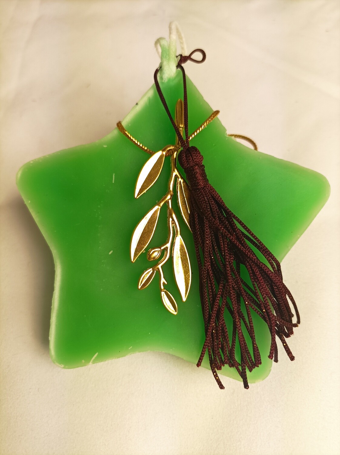 Handmade star festive candle