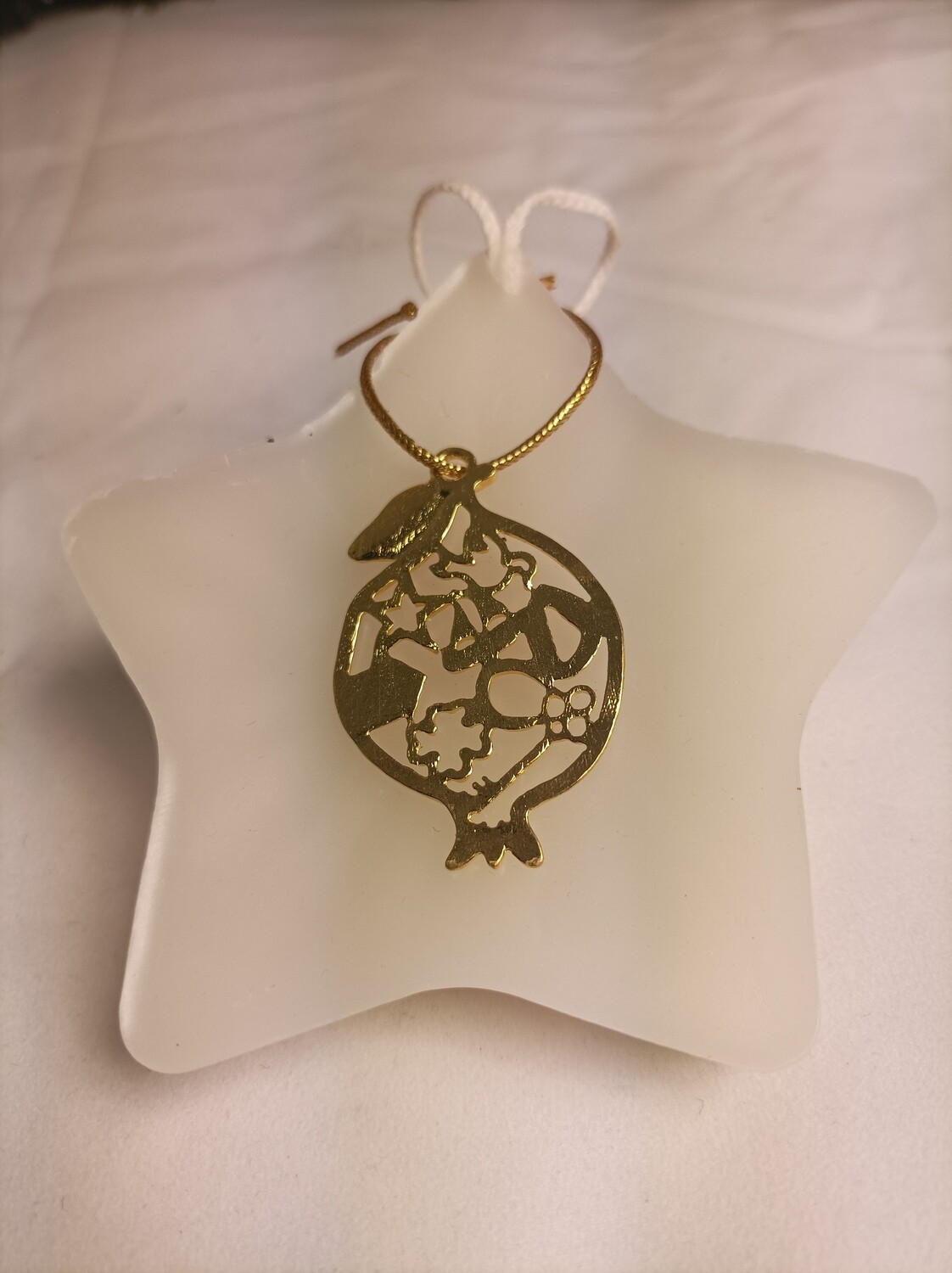 Handmade star festive candle