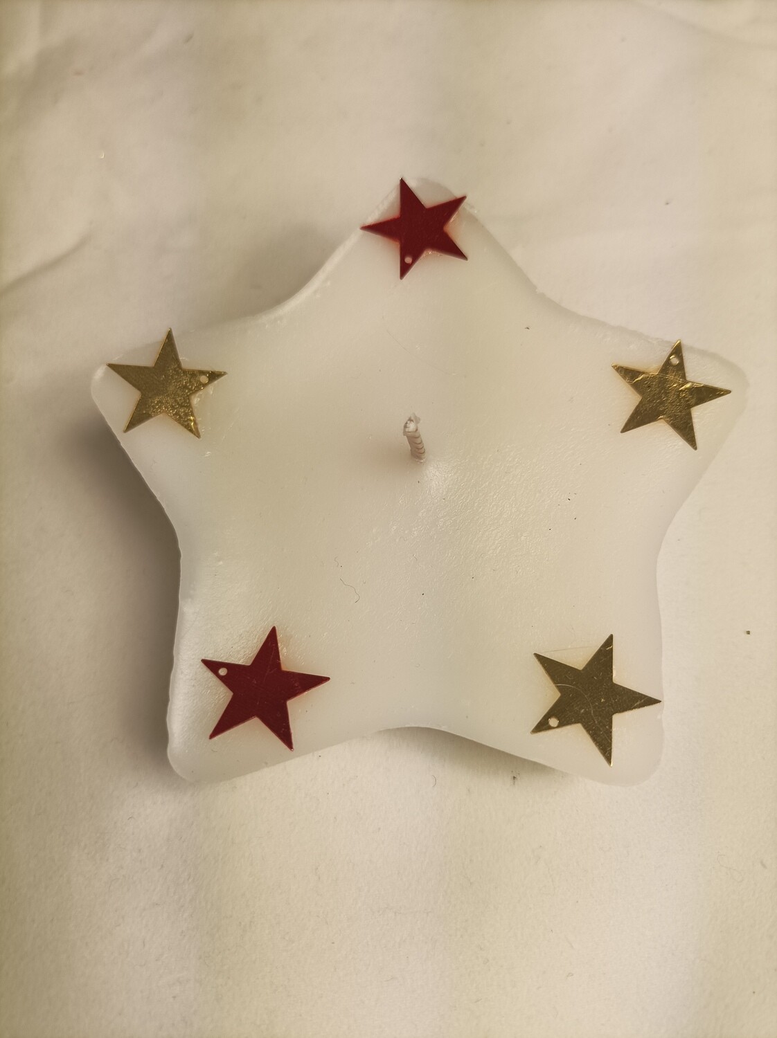 Handmade star festive candle