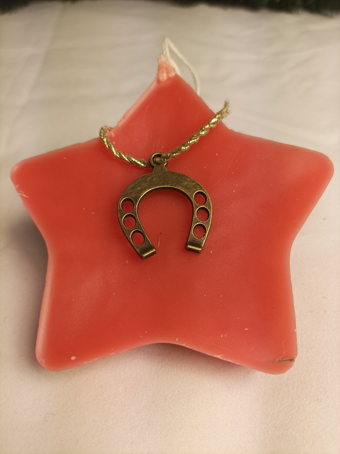 Handmade star festive candle