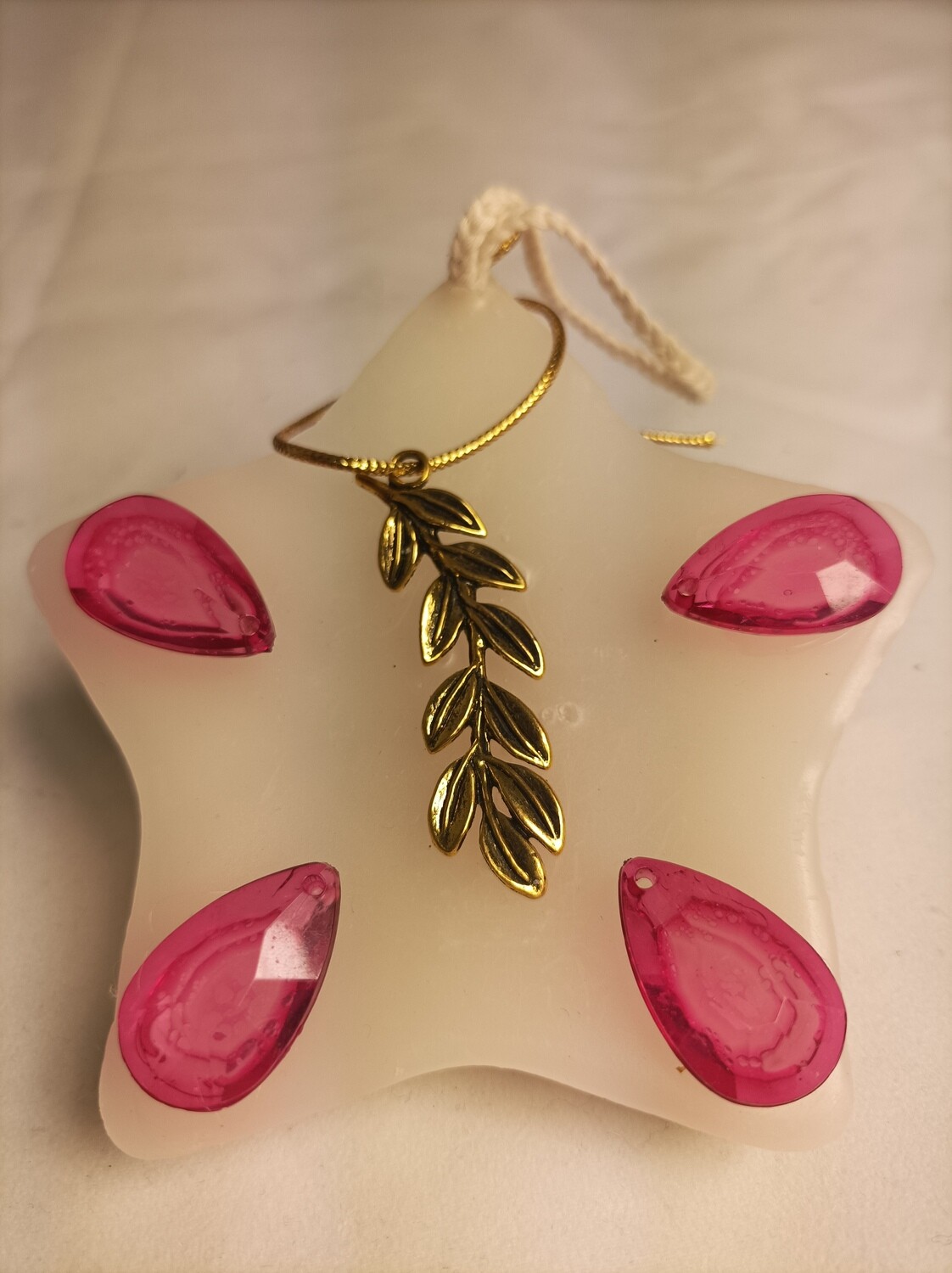 Handmade star festive candle