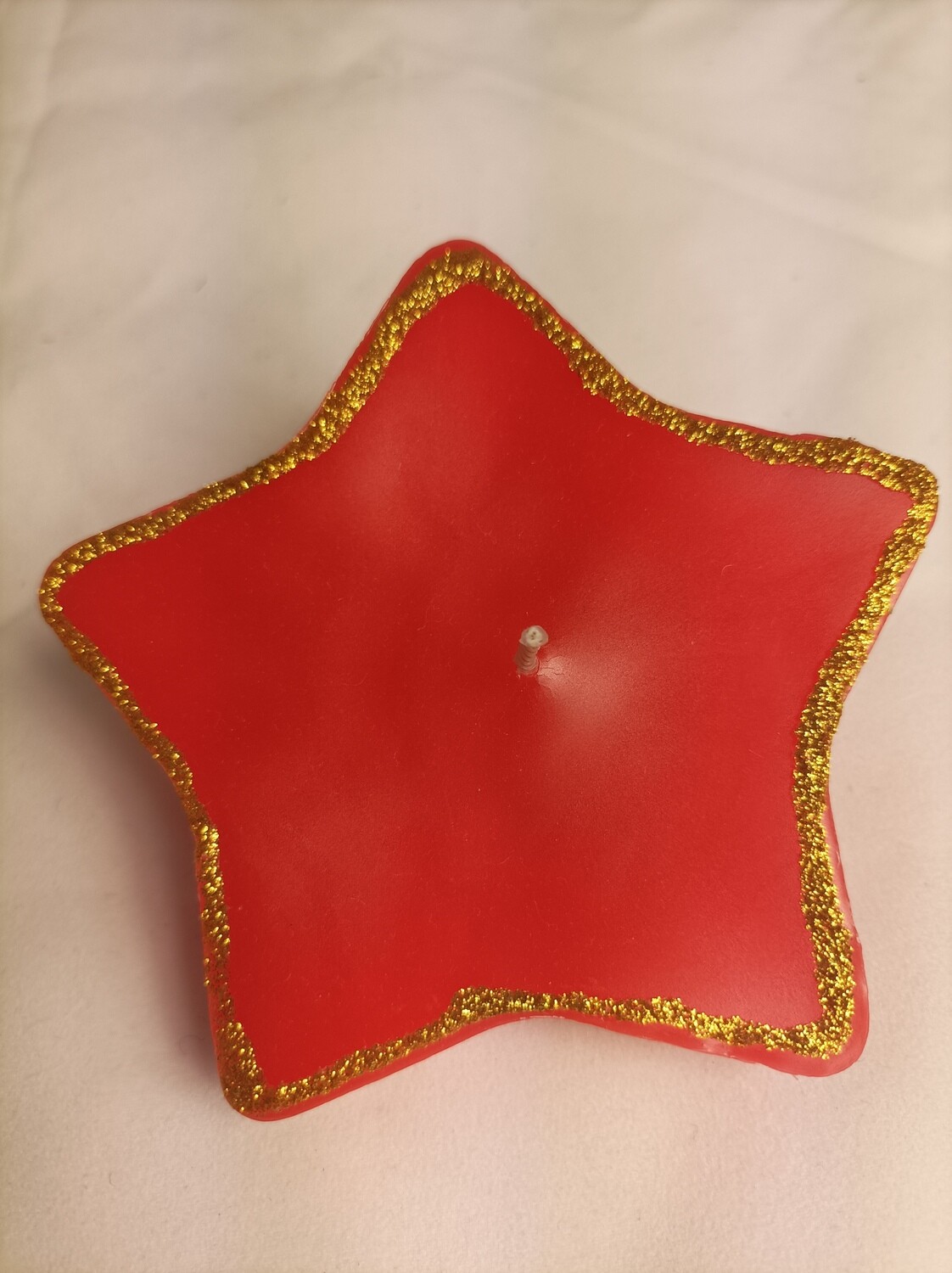 Handmade star festive candle