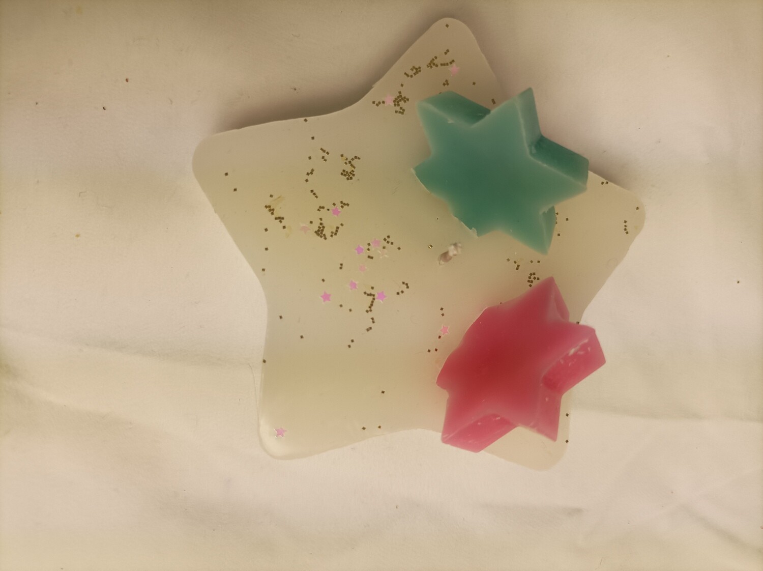 Handmade star festive candle