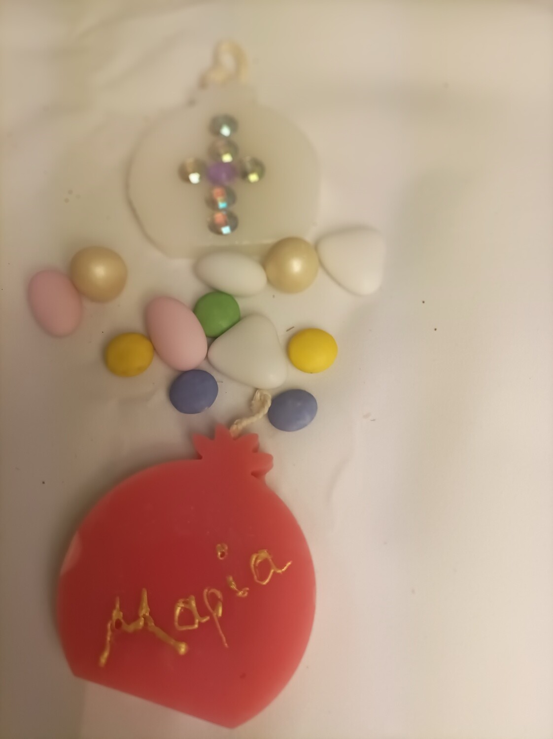 Personalized pomegranate candle