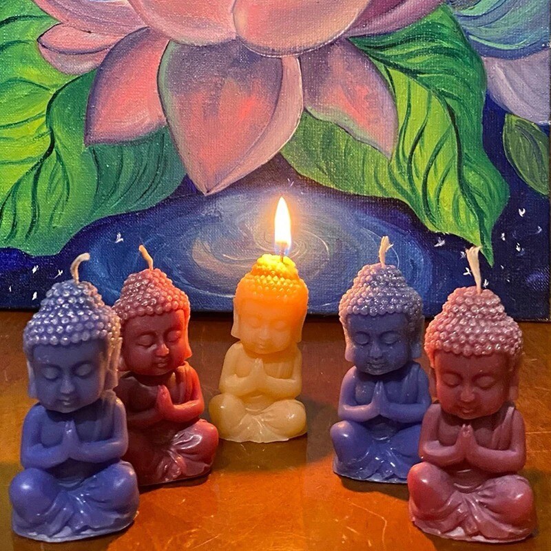 Buddha candle, 6.3x3.6cm